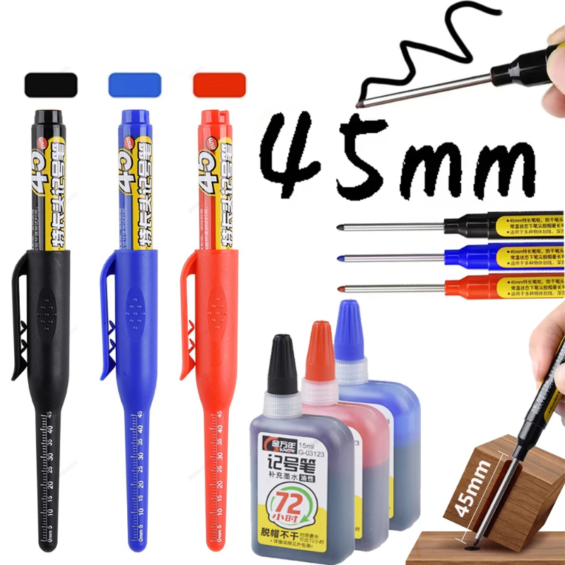 Woodworking Carpenter - 1-12 Pezzi Pennarelli Impermeabili con Punta