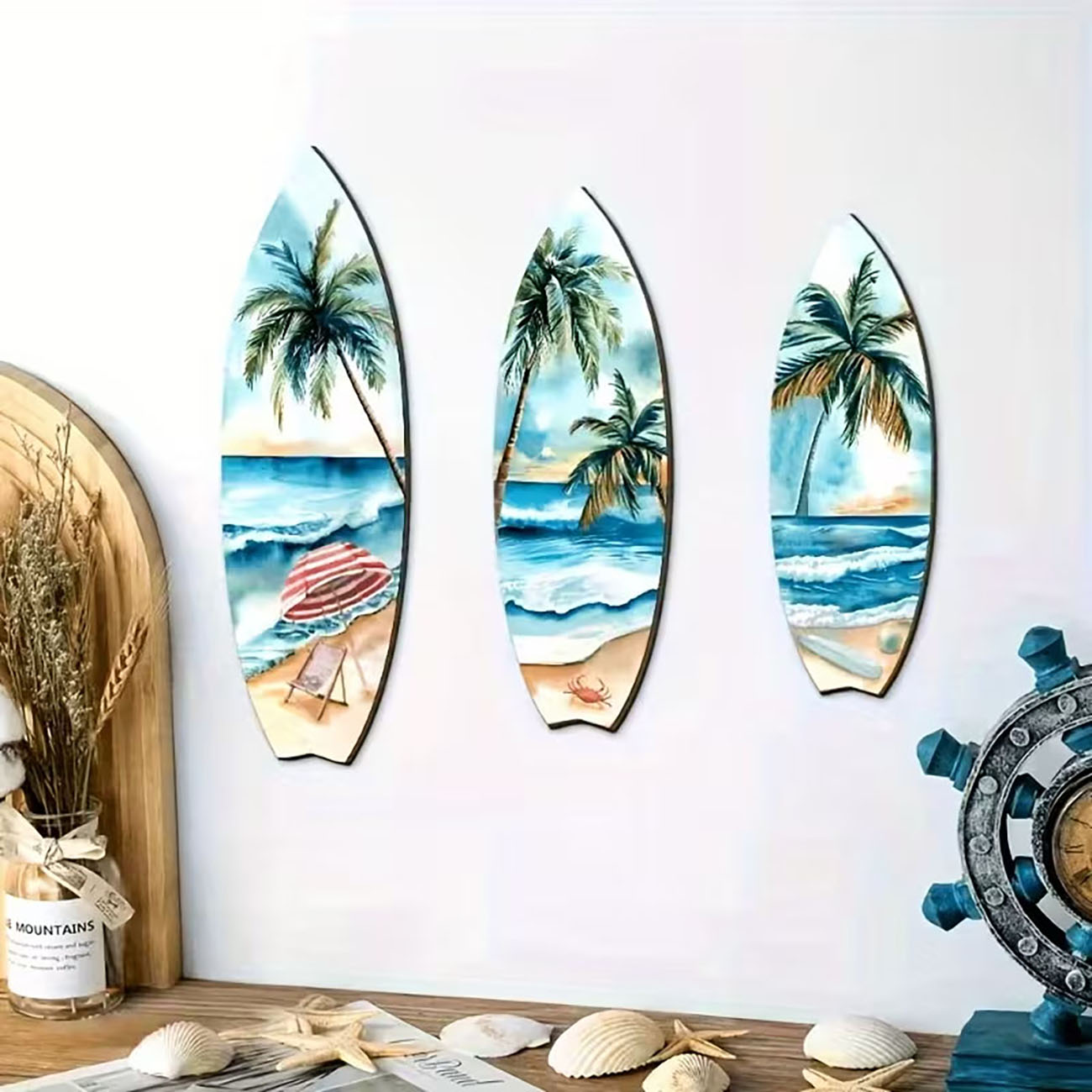 Woodworking Room - Set di 3 decorazioni murali in