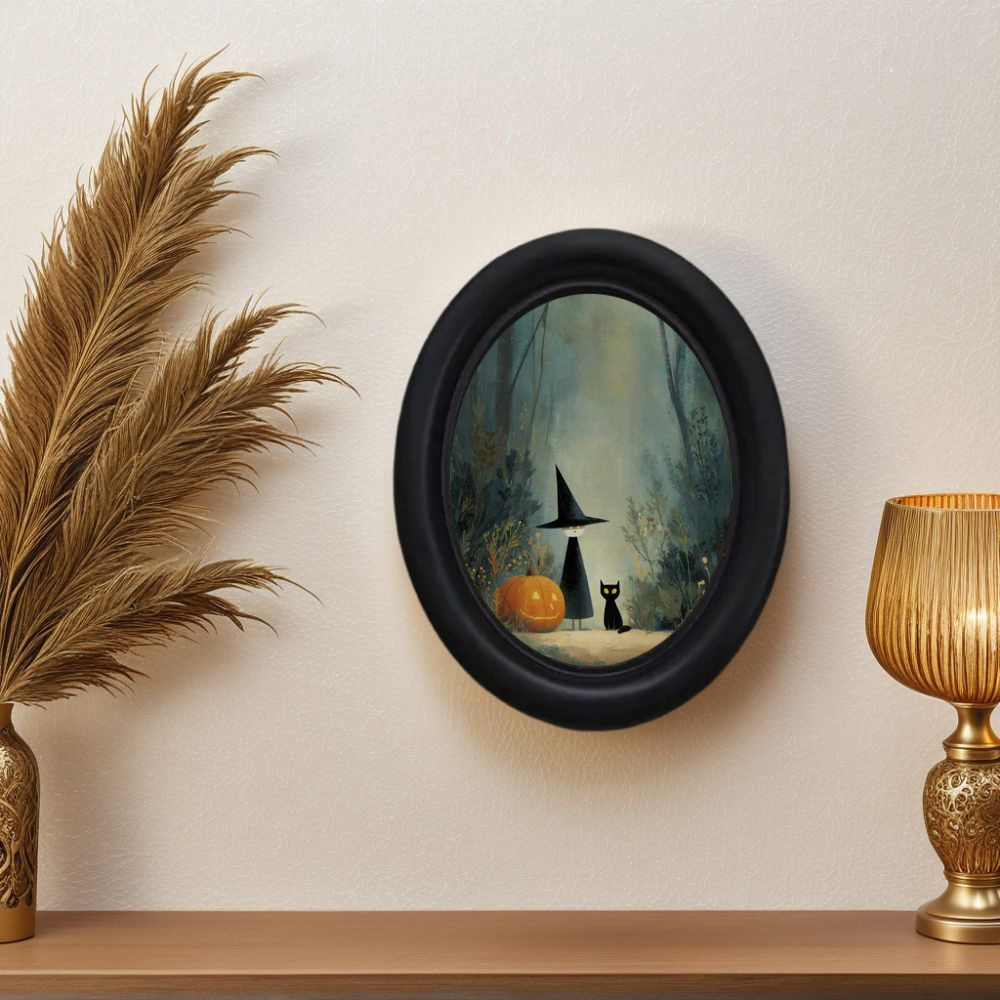 Woodworking Room - Un murale 3D vintage con strega