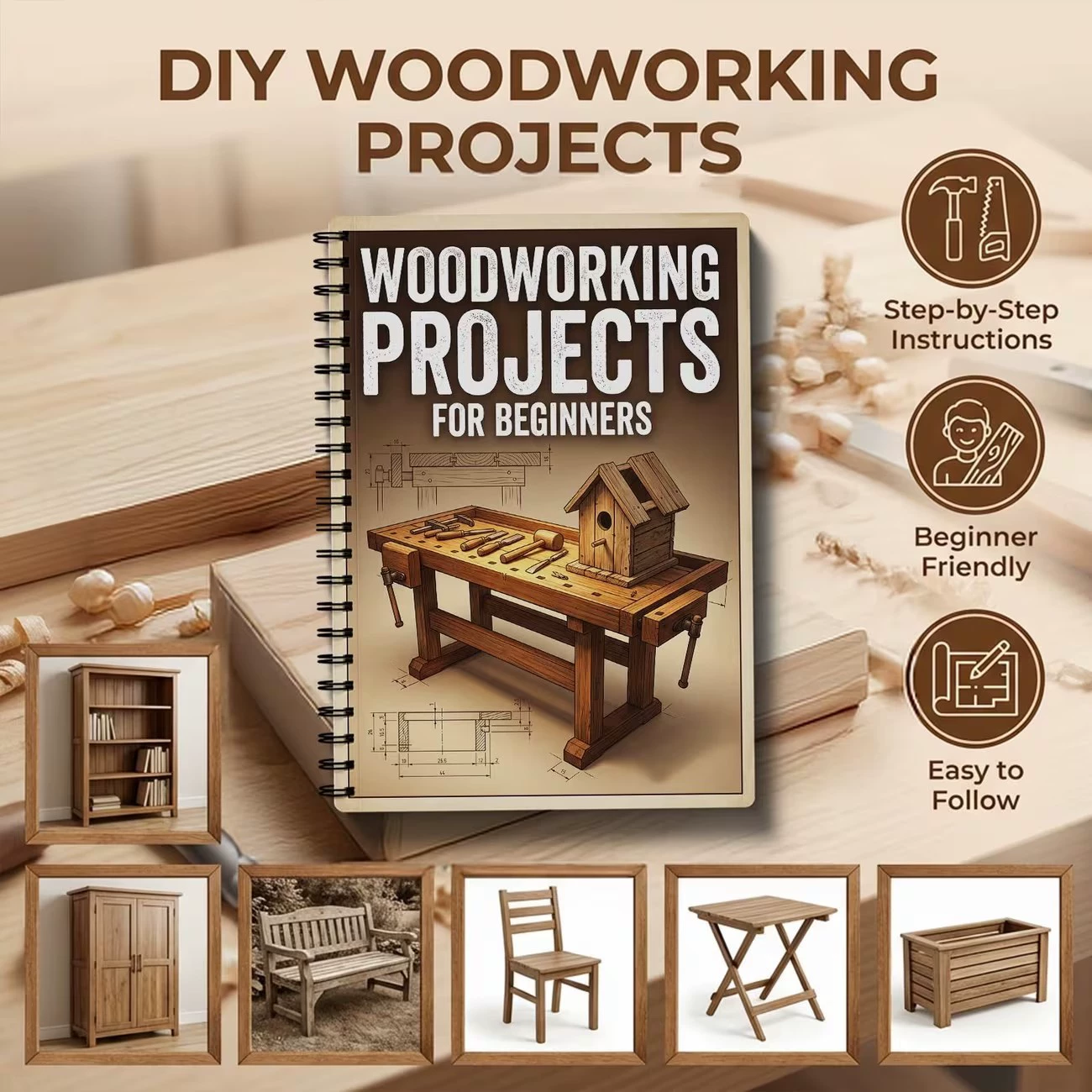 Woodworking Ebook - Libro di progetti di falegnameria per