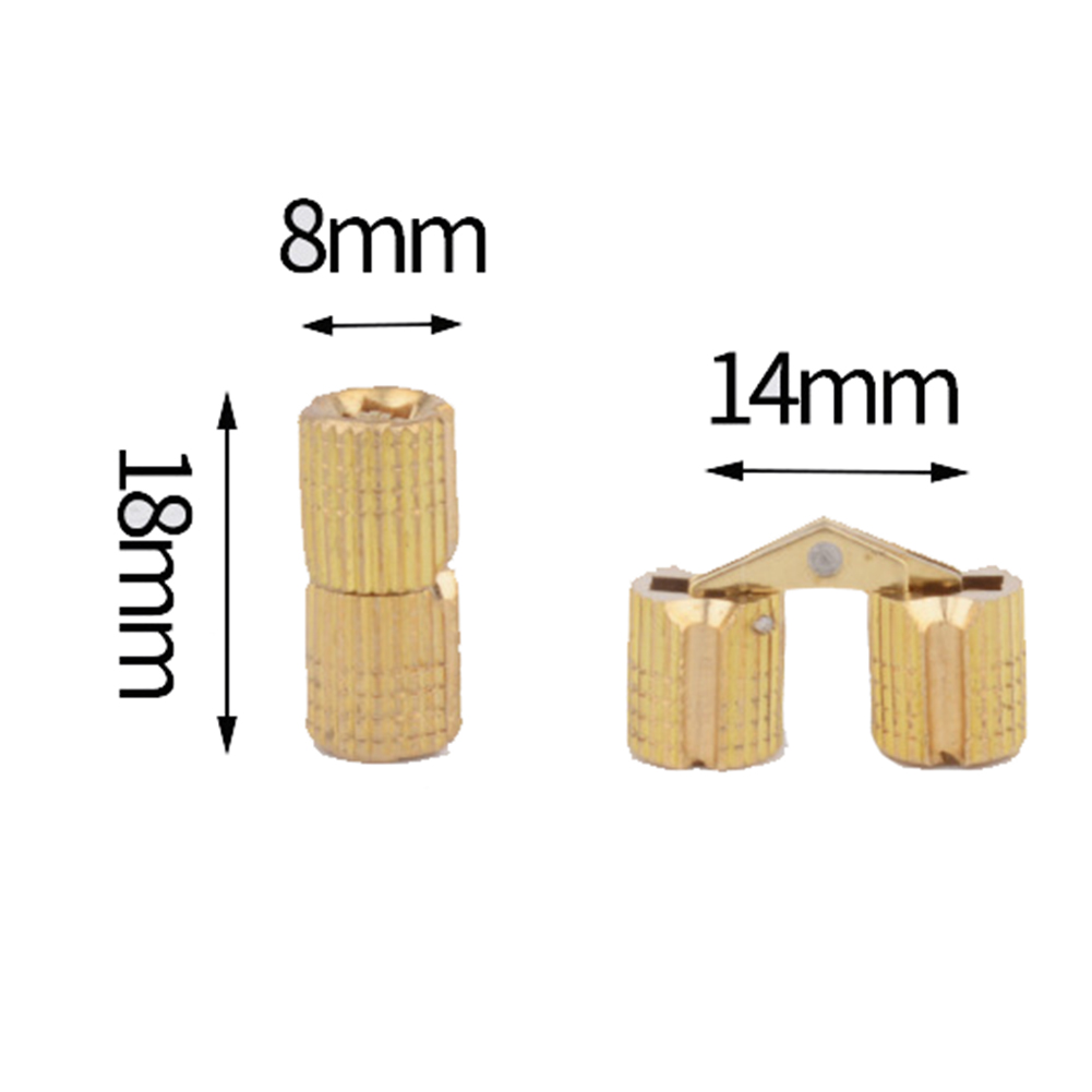 Woodworking Terms - Set di 4 cerniere a tamburo
