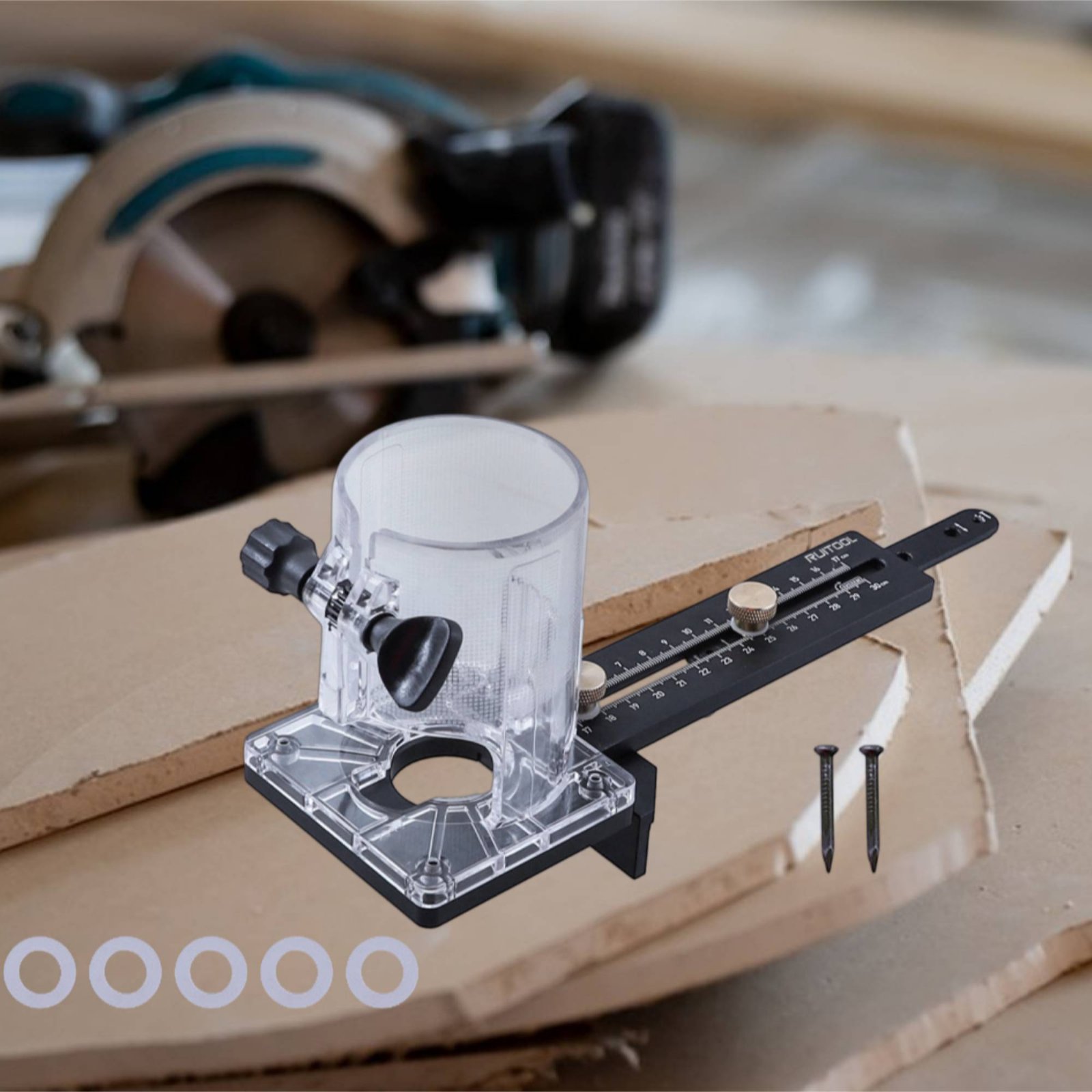 Woodworking Carpenter - Dispositivo di Taglio Circolare per Fresatrice,
