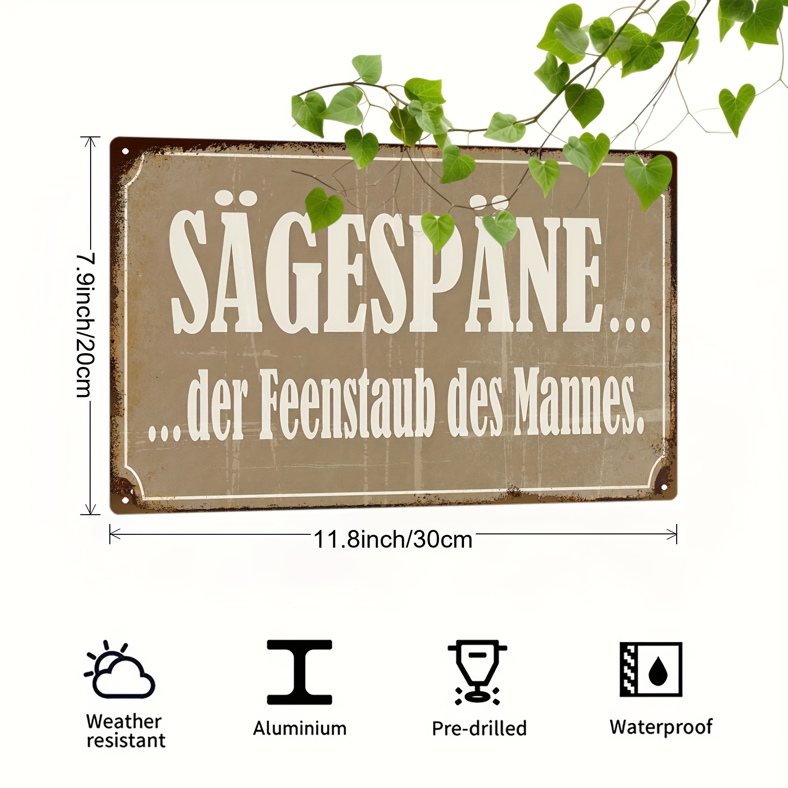 Targa in metallo vintage con c - Woodworking Quote recensione e prezzo